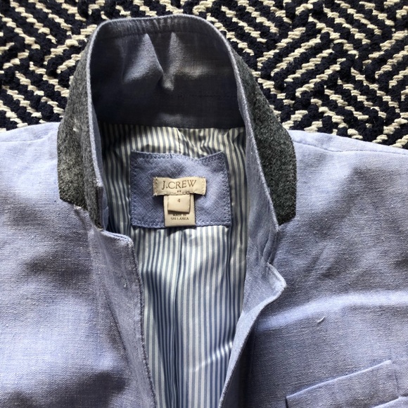 J. Crew Factory Jackets & Blazers - Linen Light Blue Blazer J. Crew Factory Jackets & Blazers - Linen Light Blue Blazer